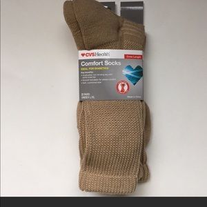 NWT COMFORT SOCKS unisex 2 pack smooth seam toe